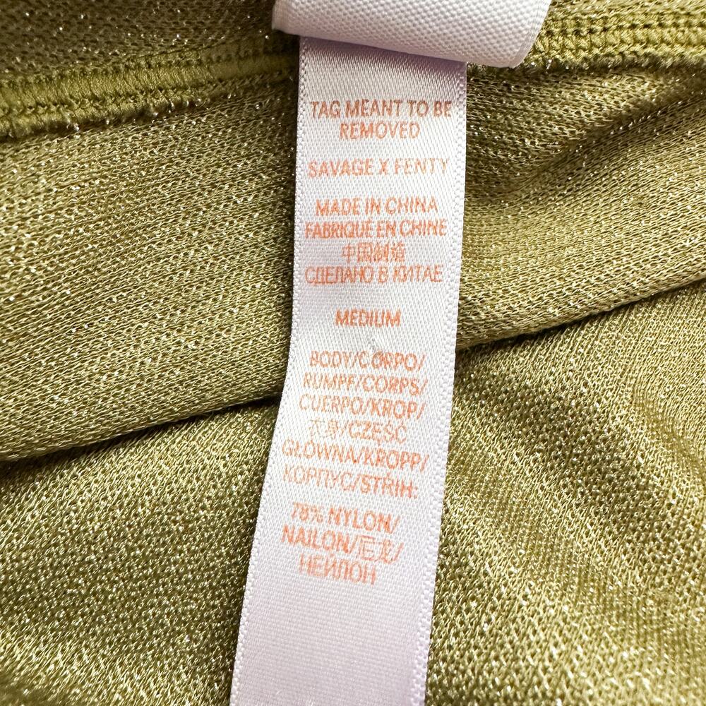 Savage X Fenty “Sleep & Shine” Hooded Shimmer Jumpsuit Green Size M - Picture 13 of 13